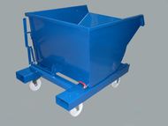 Kippcontainer fr Abfall - fahrbar mit Doppelboden