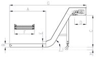 Chip conveyor 2x angled